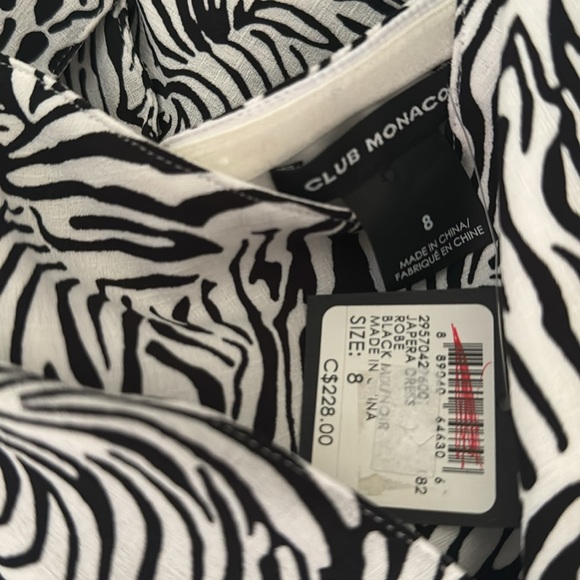 NWT Club Monaco Japera Zebra dress - Size 8 - Picture 3 of 4